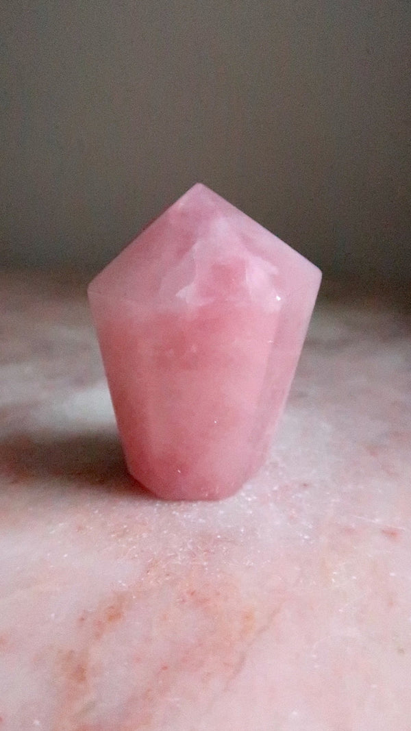Rose Quartz Point -very pink