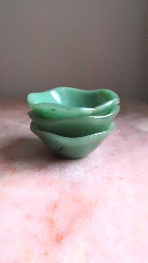 Small Green Aventurine Bowls