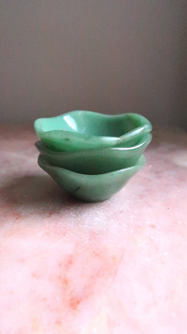 Small Green Aventurine Bowls