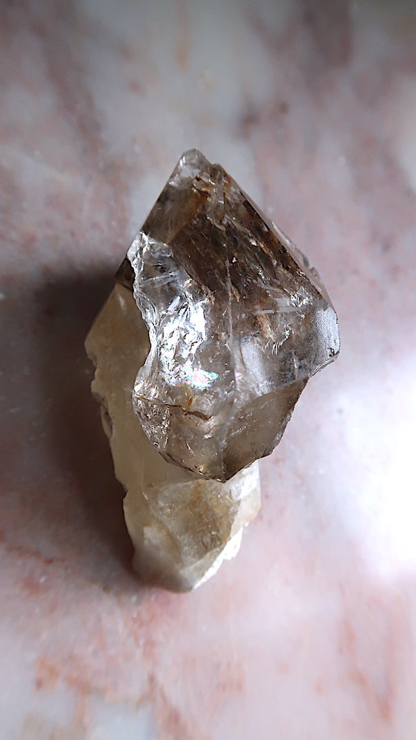 Large Elestial Quartz With Rainbows