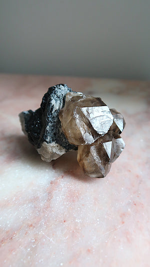 Elestial Quartz & Black Tourmaline Cluster