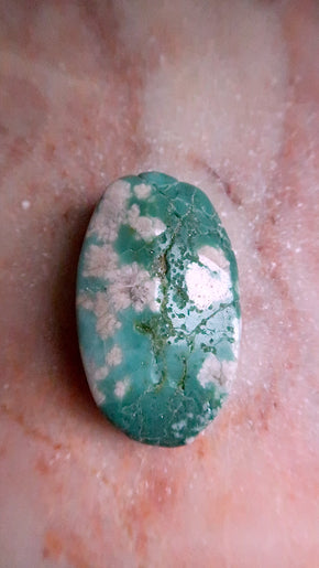 Flower Agate Palm Stone