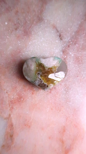 Flower Agate Heart