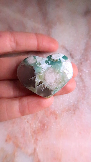 Flower Agate Heart
