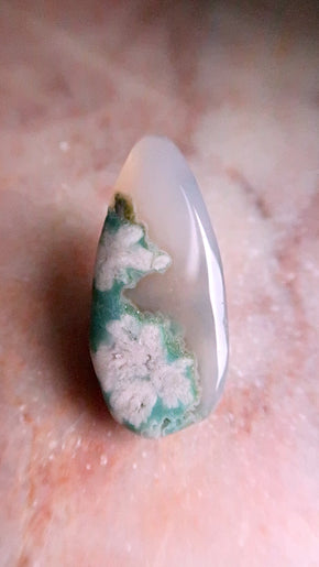 Flower Agate Palm Stone