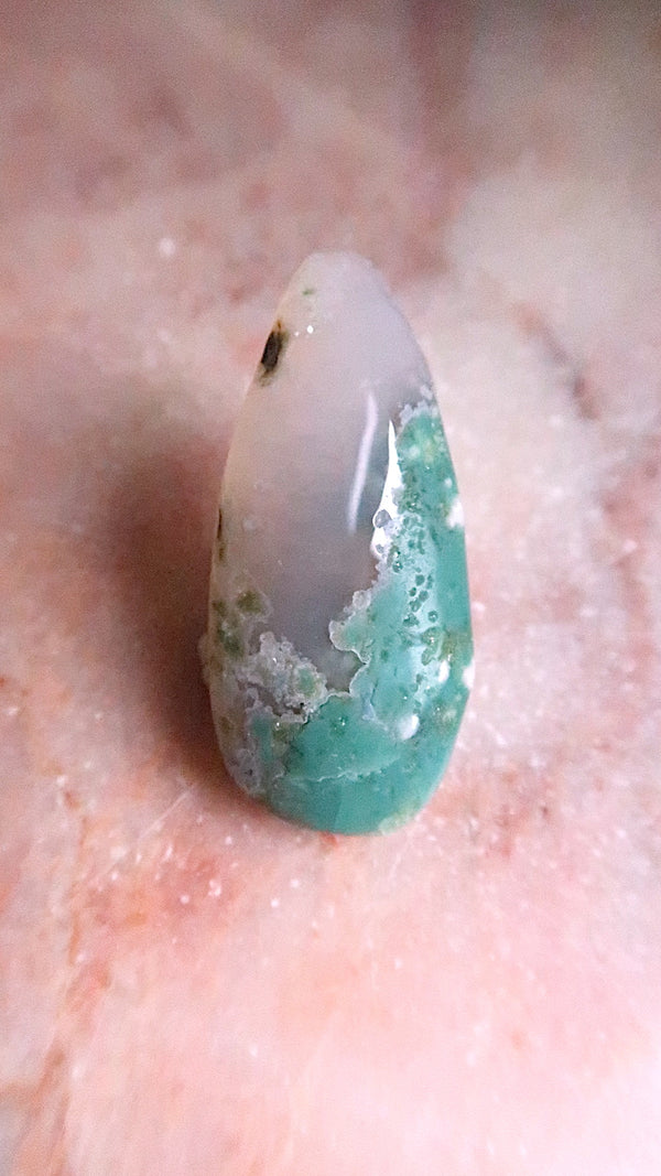 Flower Agate Palm Stone