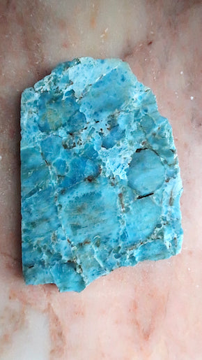 Blue Apatite Slice