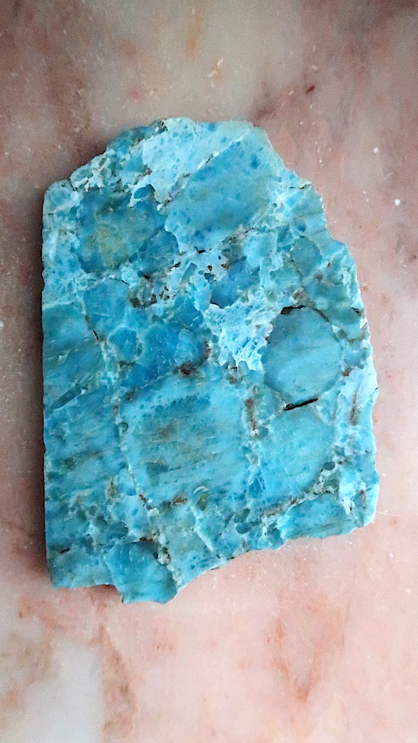 Blue Apatite Slice