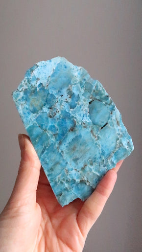 Blue Apatite Slice