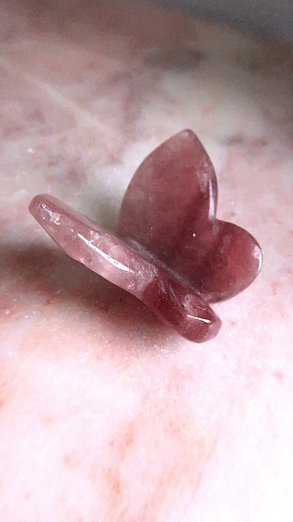 Pink Fluorite Butterfly