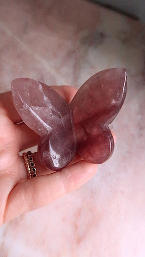 Pink Fluorite Butterfly