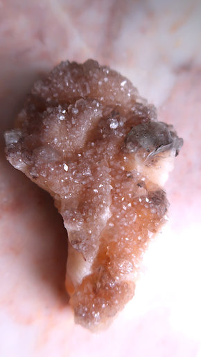 Large Peach Stilbite & Lilac Apophyllite