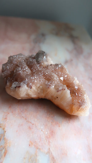 Large Peach Stilbite & Lilac Apophyllite