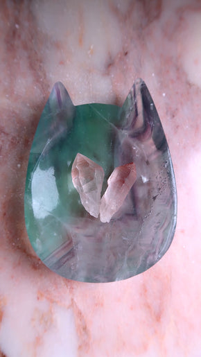 Fluorite Cat Bowl