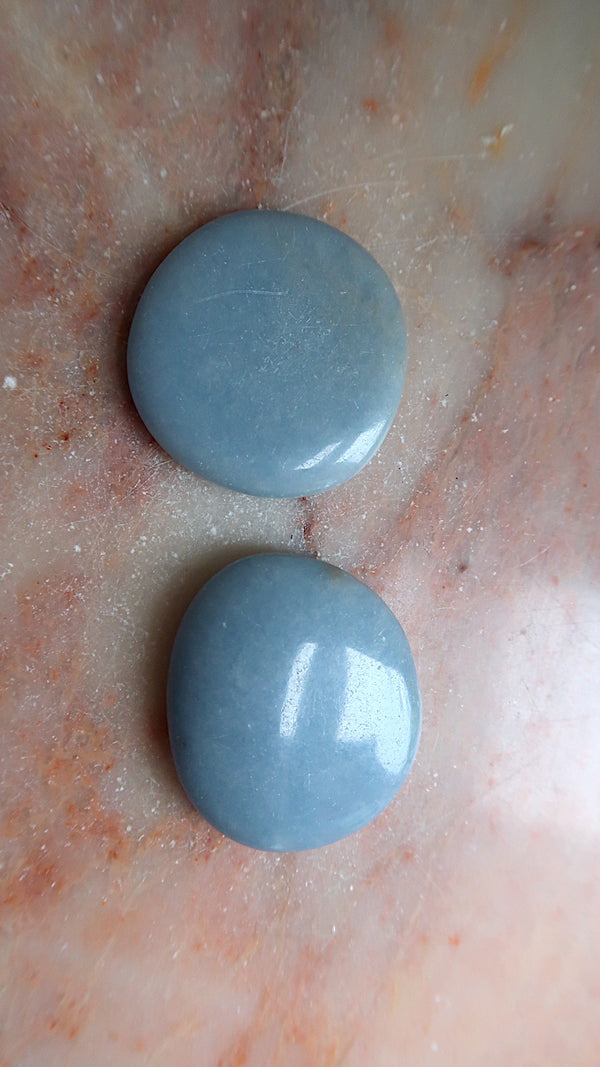 Angelite Palm Stone