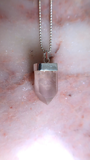 Pink Lithium Necklace