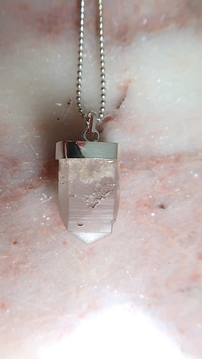 Pink Lithium Necklace
