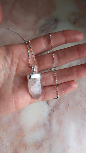 Pink Lithium Necklace
