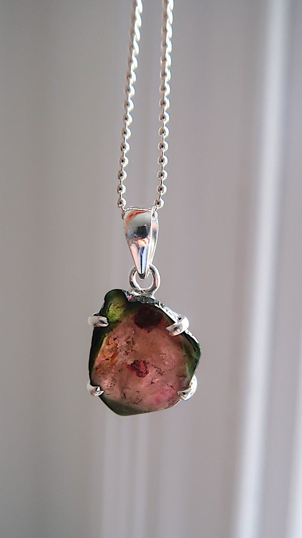 Premium Watermelon Tourmaline Pendant