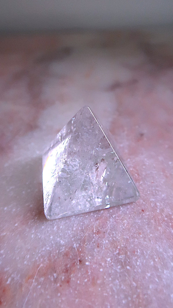 Clear Quartz Pyramid With Rainbows