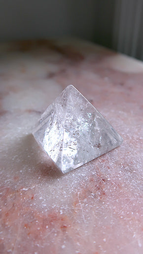 Clear Quartz Pyramid With Rainbows