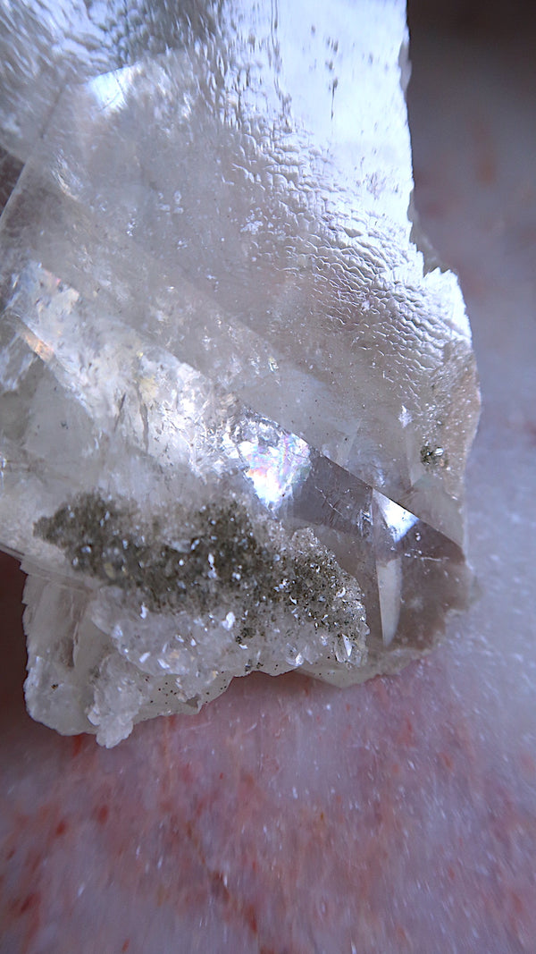 Large Optical Calcite With Rainbows