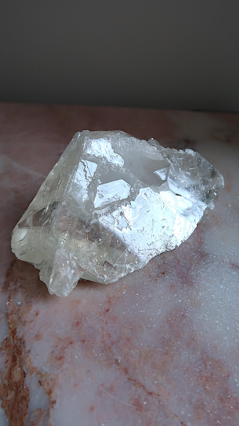 Large Optical Calcite With Rainbows