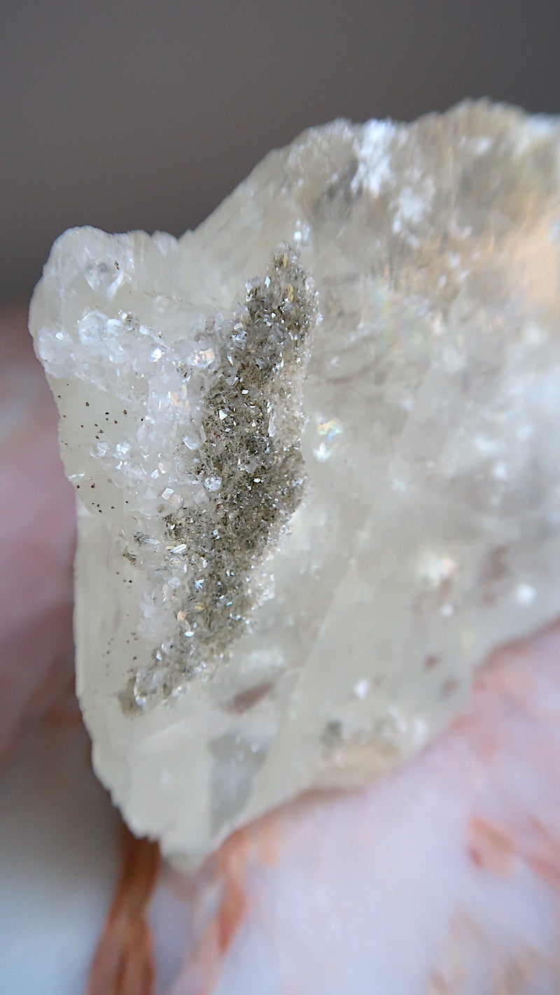 Large Optical Calcite With Rainbows