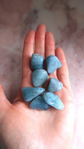 Deep Blue Aquamarine Tumbles