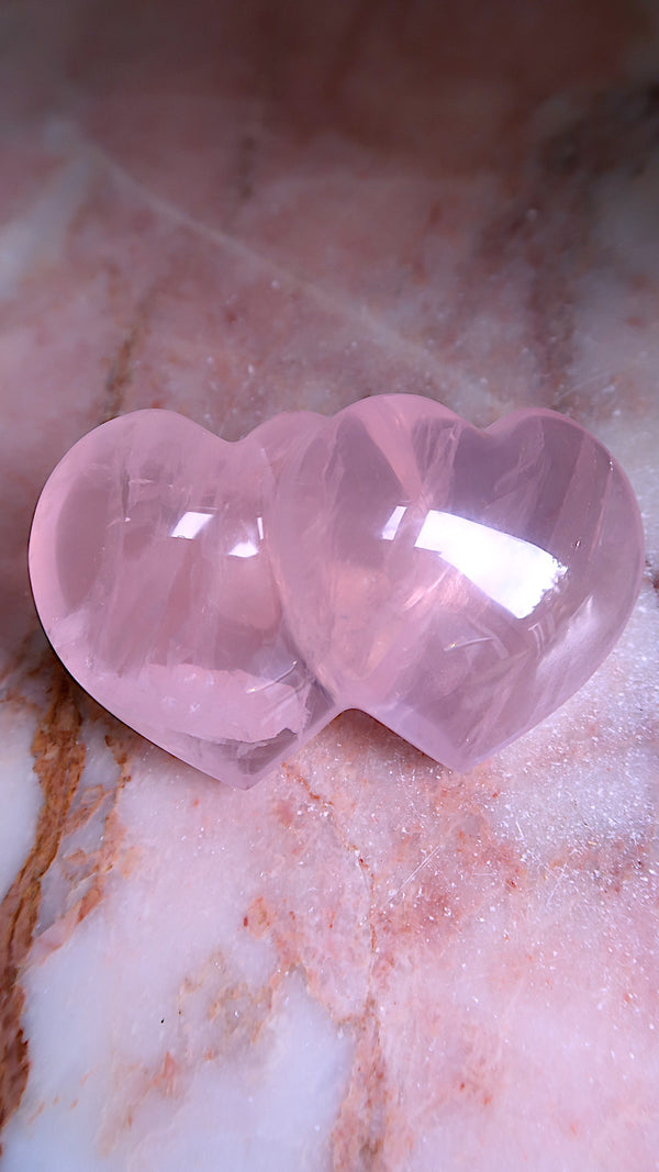 Entwined Rose Quartz Heart