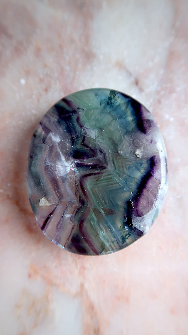 Fluorite Palm Stone