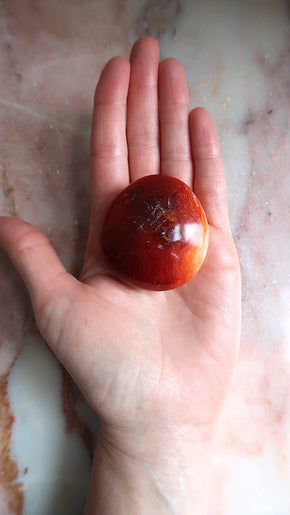 Carnelian Palm Stone