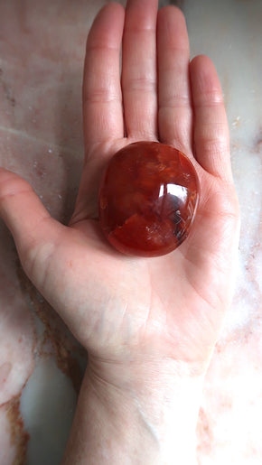 Carnelian Palm Stone