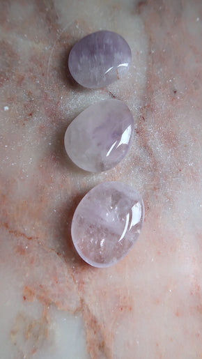 Pale Amethyst Palm Stone