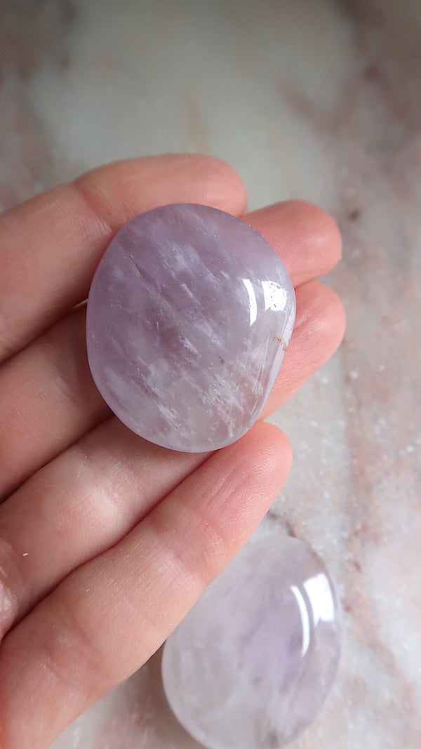 Pale Amethyst Palm Stone