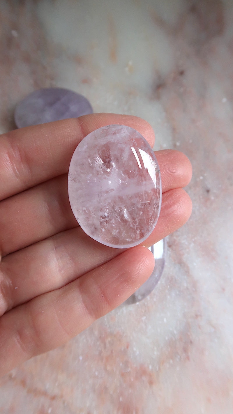 Pale Amethyst Palm Stone