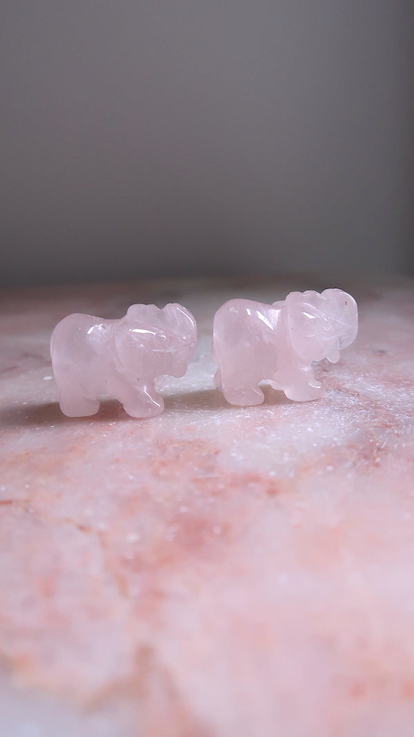 Rose Quartz Elephant