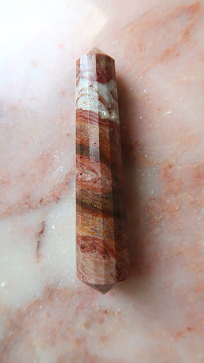 Pink Lace Agate Vogel