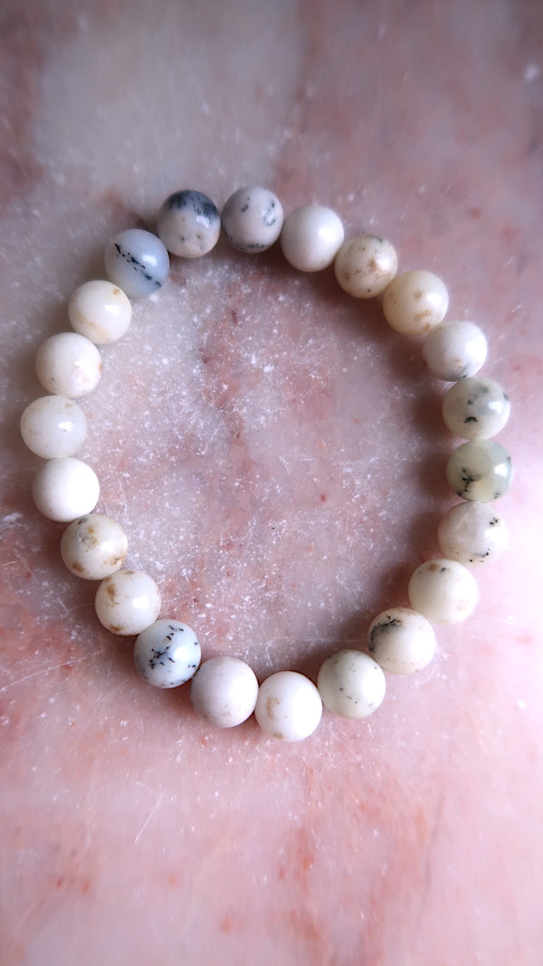 White Opal Bracelet - Peace
