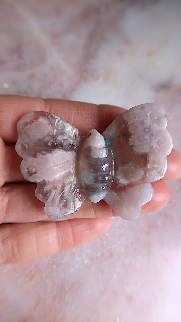Flower Agate Byyerfly