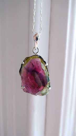 Premium Watermelon Tourmaline Pendant