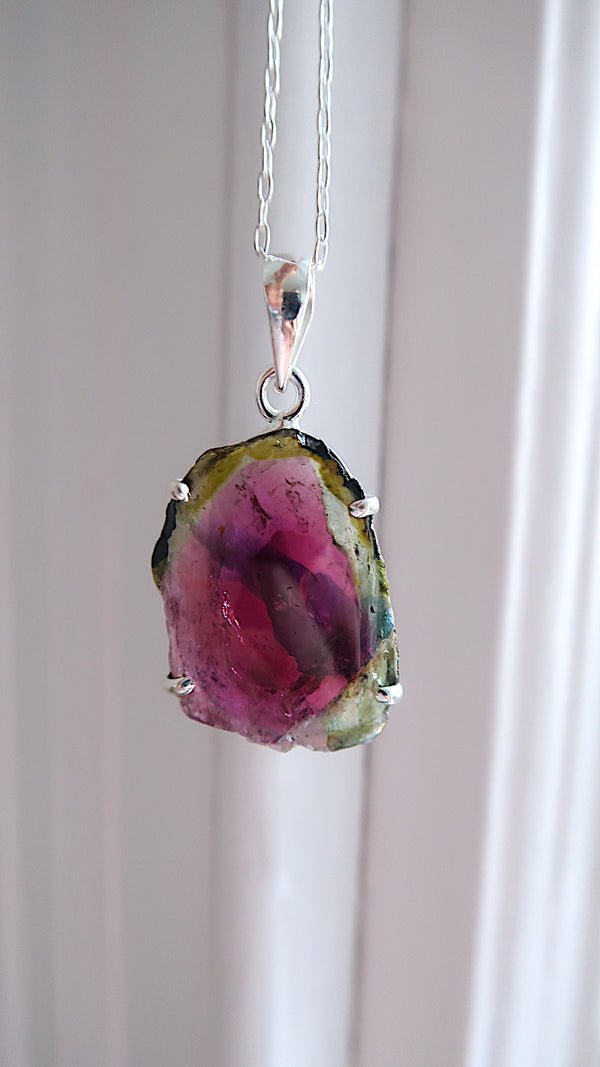 Premium Watermelon Tourmaline Pendant