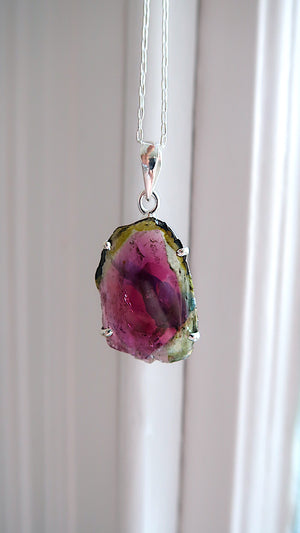 Premium Watermelon Tourmaline Pendant