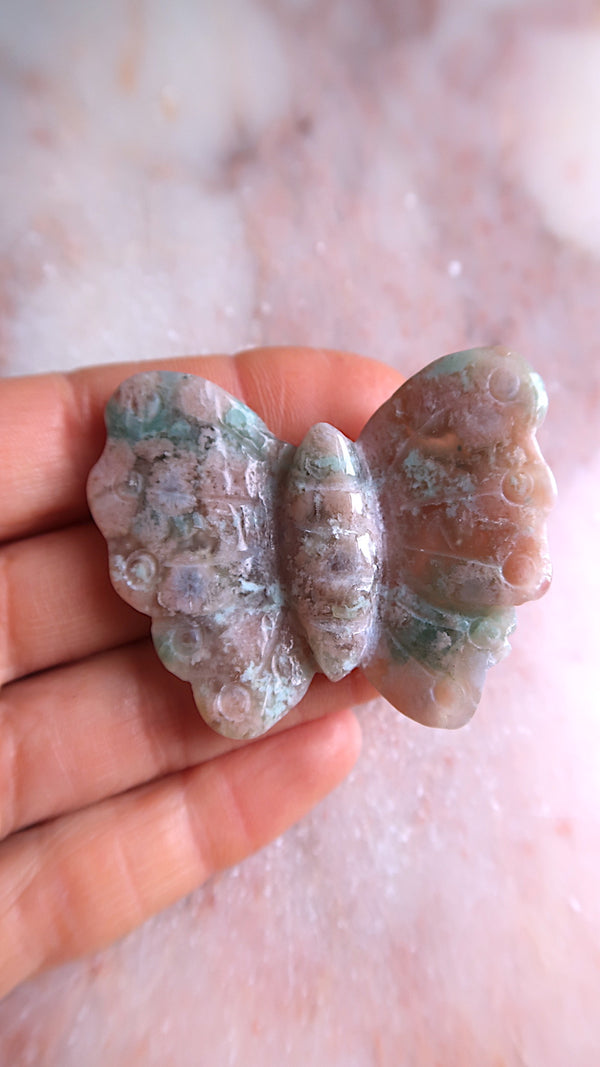 Flower Agate Butterfly