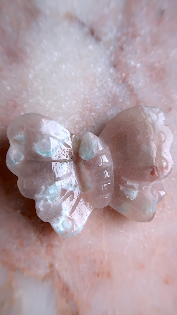 Flower Agate Butterfly