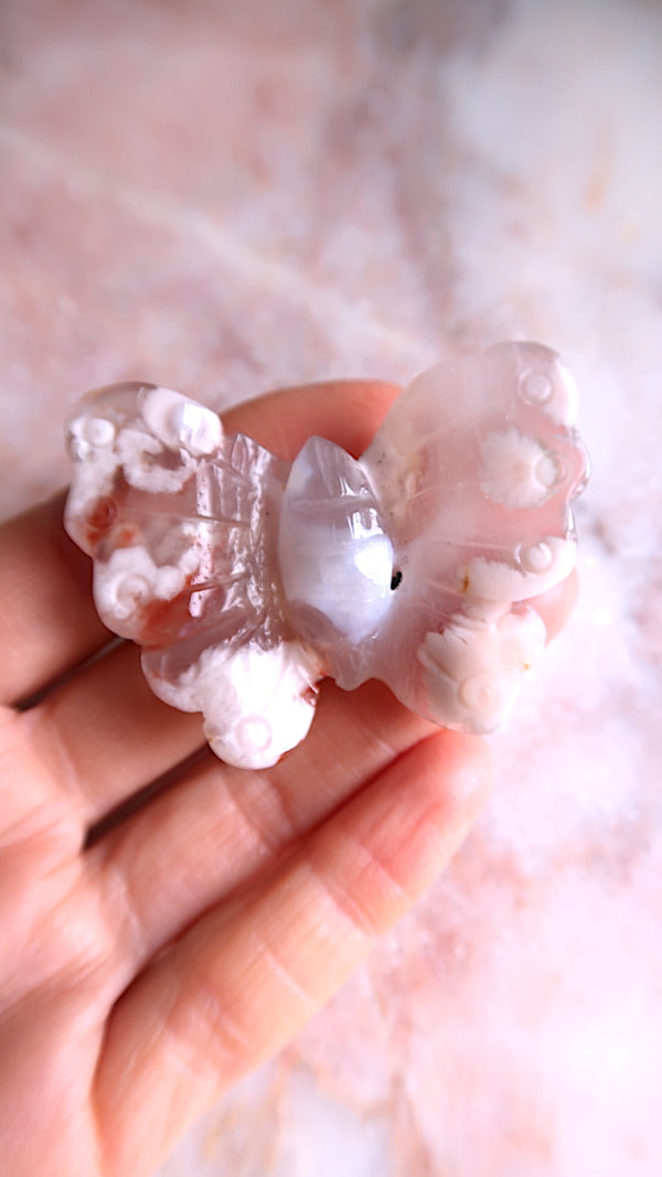 Flower Agate Butterfly