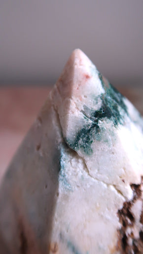 Large Pink & Green Amethyst Point