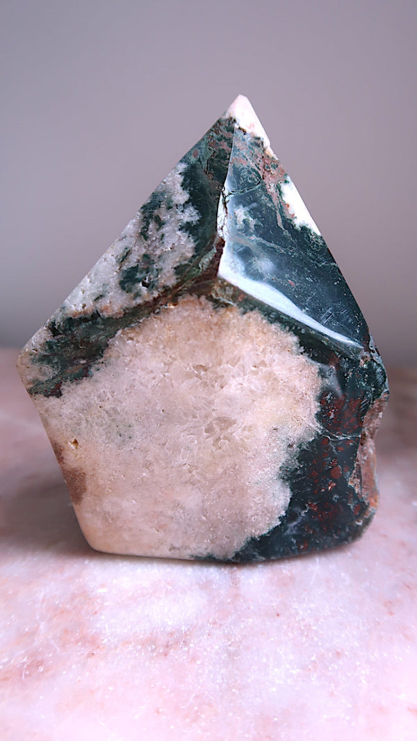 Large Pink & Green Amethyst Point