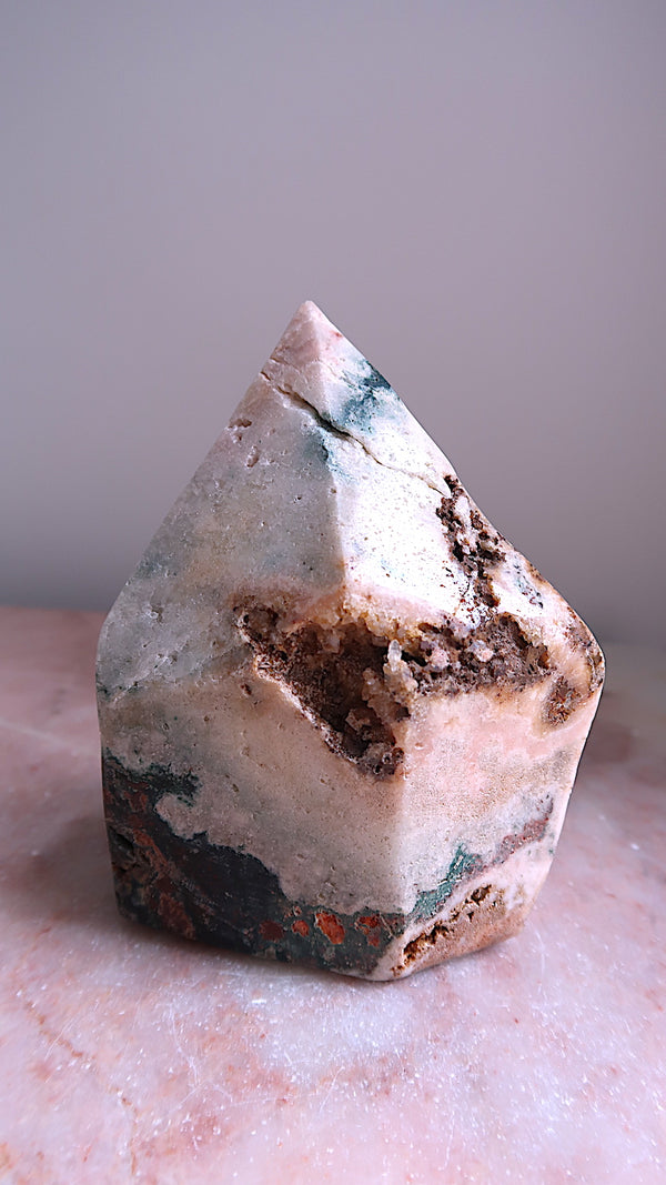 Large Pink & Green Amethyst Point