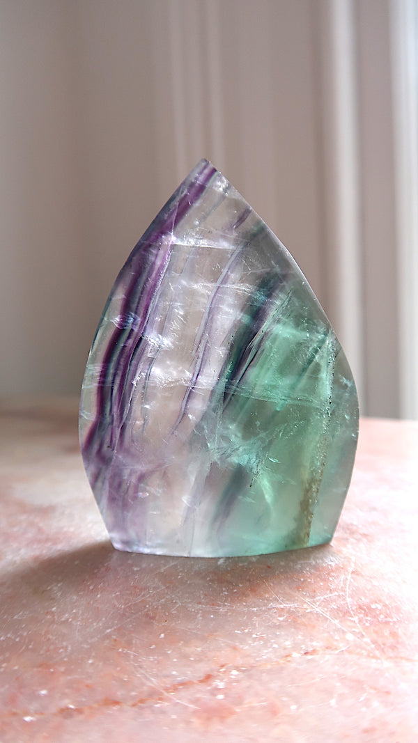 Premium Rainbow Fluorite Tear Drop